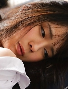 Ruka Kanae shows nude juicy tits and touches over panty