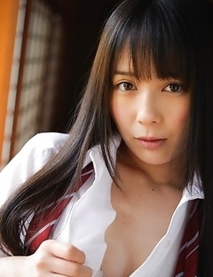 Ruka Kanae shows nude juicy tits and touches over panty