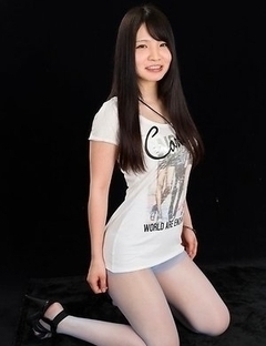 Dark-haired JAV goddess Sana Iori flaunting her pantyhose-clad legs in HQ