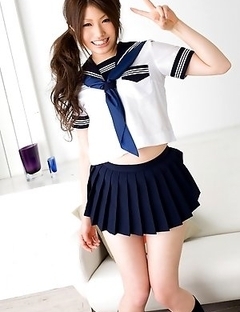 Japanese Risa Aika shows naughty ass in panty while undressing