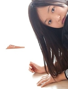 Mayumi Yamanaka takes skirt off and shows cunt in panty