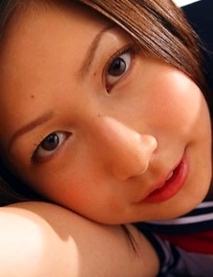 Kaori Ishii is naughty and shows legs under uniform skirt