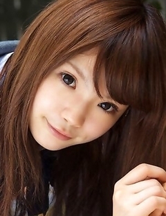 Manami Sato takes school uniform off and shows body outdoor