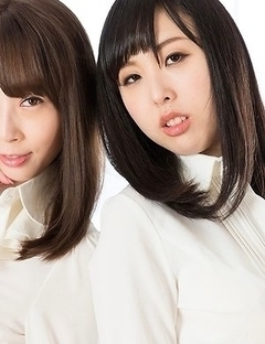 Aya Kisaki and Natsuki Yokoyama use their sexy feet to bring him to an orgasm