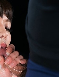 Yui Kawagoe Blowjob with Her Cum Filled Mouth
