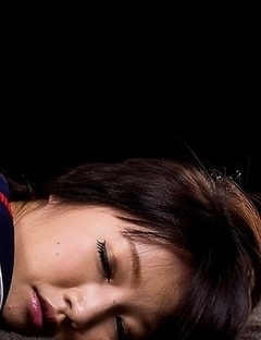 Supreme schoolgirl Mizuho Shiina slides her panties to the side to show it off