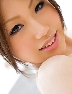 Risa Aika takes shorts off and shows love box in thong