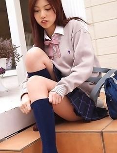 Azusa Togashi is hot sweetie with pretty face and teen body