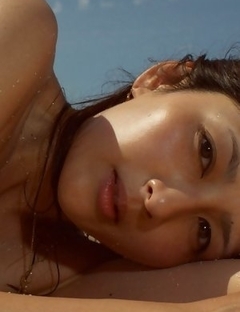 Neo babe with hot curves comes from water like a goddess