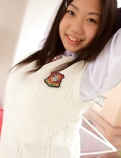 Miho Takai in school uniform is very playful before classes