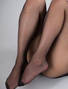 Chie Kobayashi using her sexy red toes to make this guy cum all over her feet