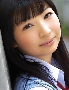 Kotone Moriyama in uniform bends and shows ass on street