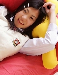 Miho Takai in school uniform is very playful before classes