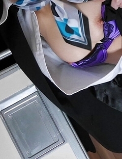 As a flight attendant, Haruka Miura gives a speacial passenger service