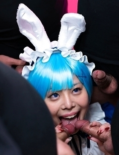 Hot japan teen gangbang and bukkake