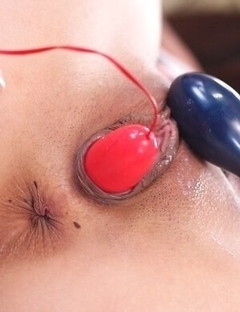 Arisa Suzuki gets so many toys in and on her hairy juicy love box.