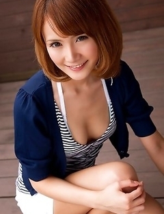 Misuzu Tachibana with hot cleavage takes short skirt off