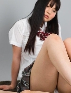 Cheerful schoolgirl Sana Iori using her perfect feet to get him off real quick