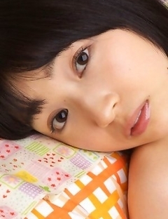 Kotone Moriyama rubs her vagina in bath suit of chair edge