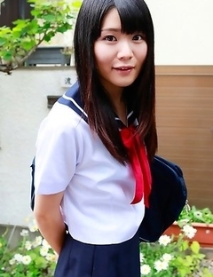 Sayaka Otonashi in school uniform is not in mood for class