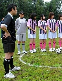 Horny babes playing sexy soccer