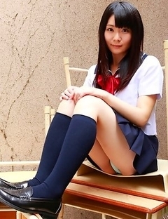 Sayaka Otonashi in school uniform is not in mood for class